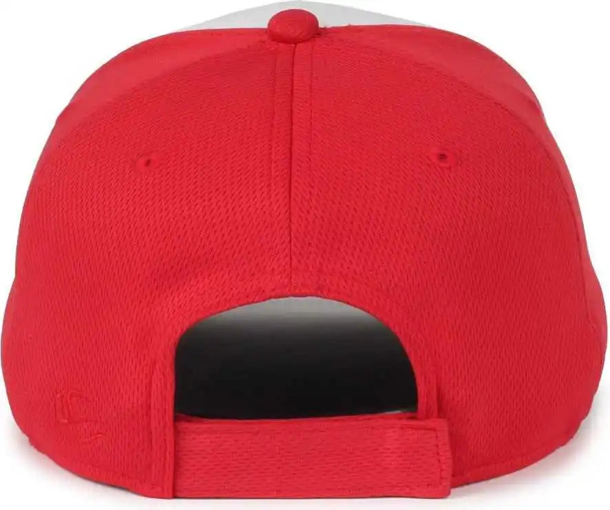 Oc Sports Ptm-850 Polyester Crown Cap - White Red