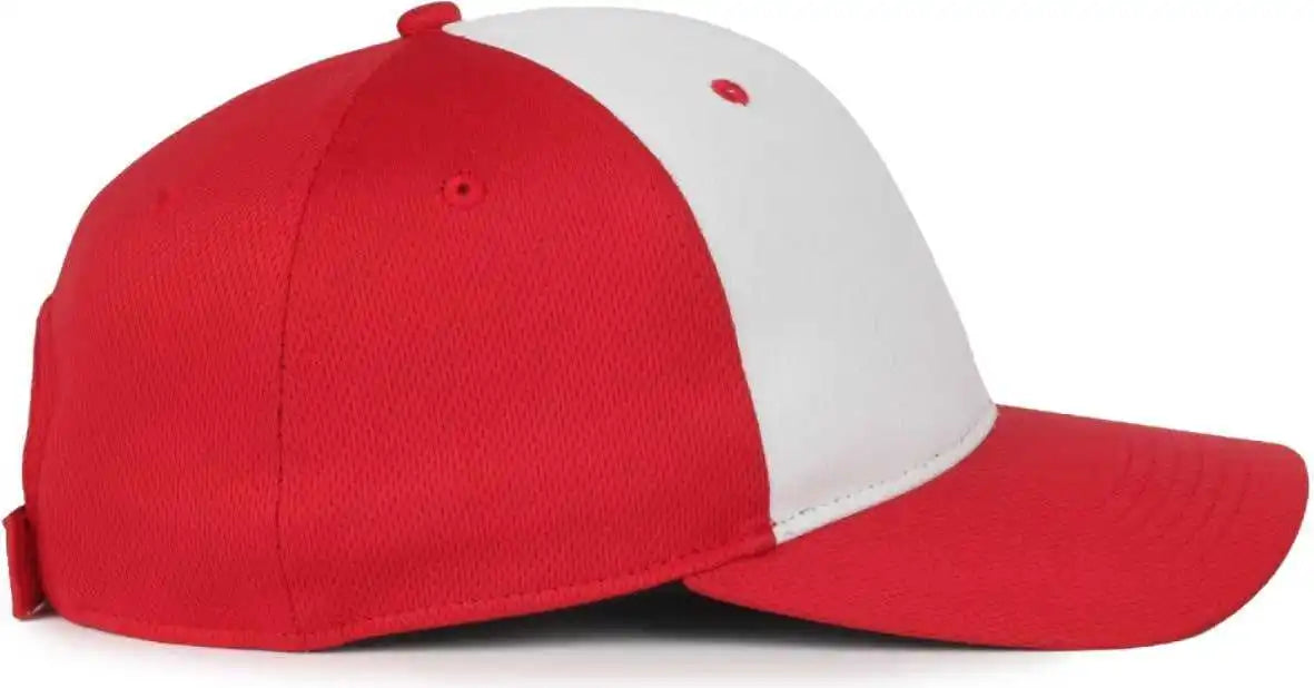 Oc Sports Ptm-850 Polyester Crown Cap - White Red