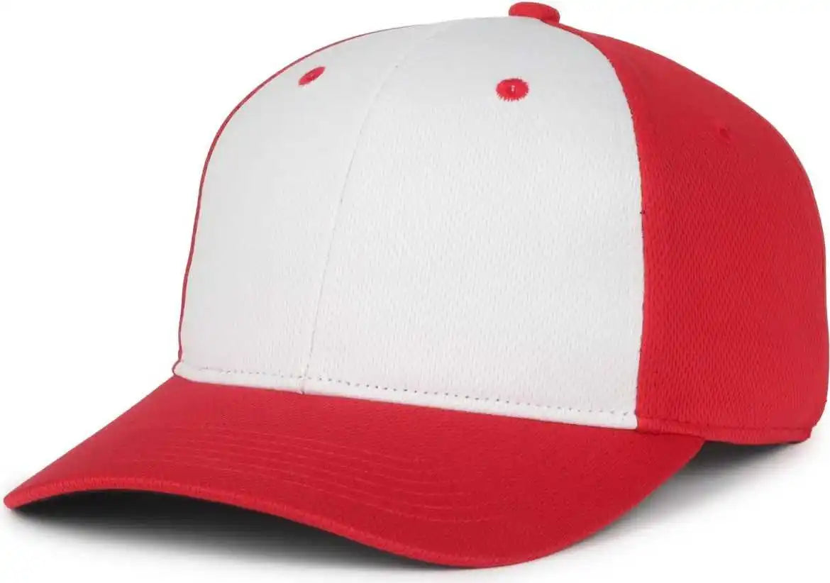 Oc Sports Ptm-850 Polyester Crown Cap - White Red
