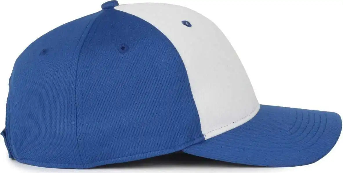 Oc Sports Ptm-850 Polyester Crown Cap - White Royal