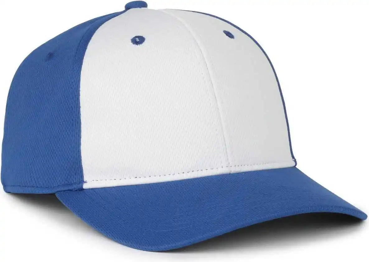 Oc Sports Ptm-850 Polyester Crown Cap - White Royal - Youth