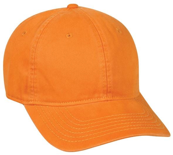 Oc Sports Pwt-100 Unstructured Cotton Twill Tuck Strap Cap - Orange