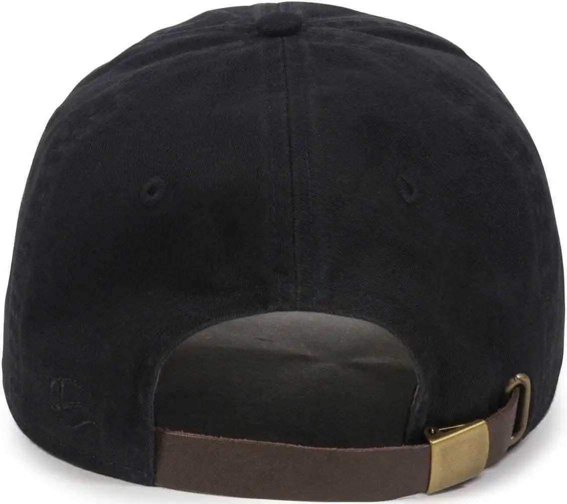 Oc Sports Pwt-100lth Adjustable Cap - Black - 6 7/8’’ - 7 1/2’’