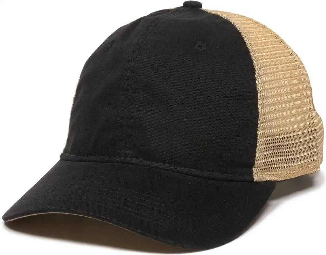 Oc Sports Pwt-200m Adjustable Mesh Back Cap - Black Tea Stain - 6 7/8’’ - 7 1/2’’