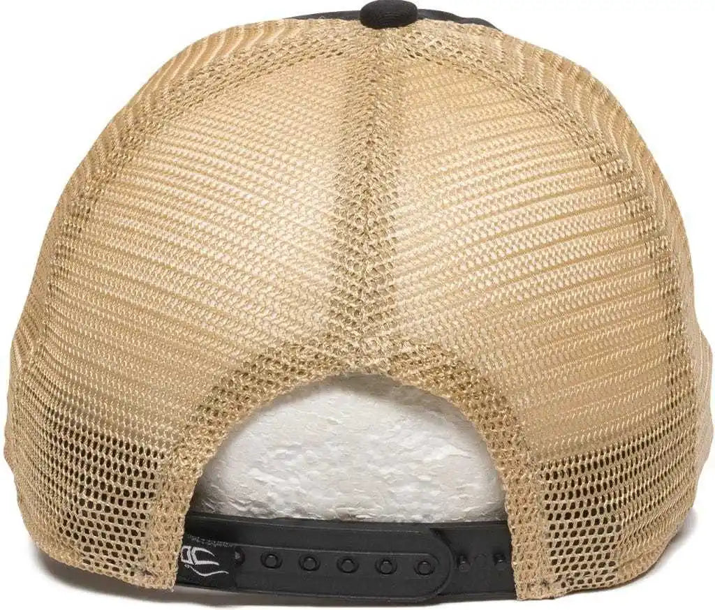 Oc Sports Pwt-200m Adjustable Mesh Back Cap - Black Tea Stain - 6 7/8’’ - 7 1/2’’