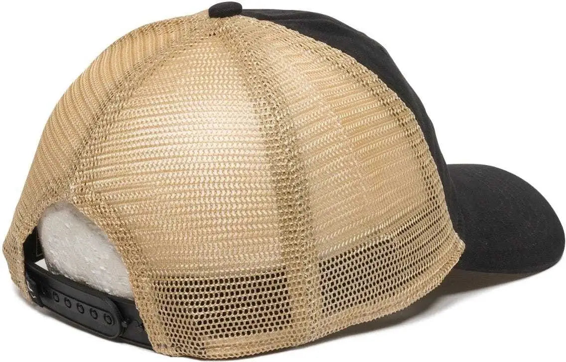 Oc Sports Pwt-200m Adjustable Mesh Back Cap - Black Tea Stain - 6 7/8’’ - 7 1/2’’