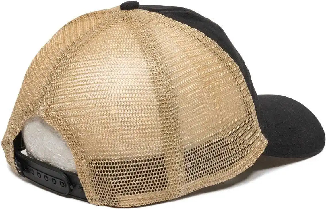 Oc Sports Pwt-200m Adjustable Mesh Back Cap - Black Tea Stain - 6 7/8’’ - 7 1/2’’
