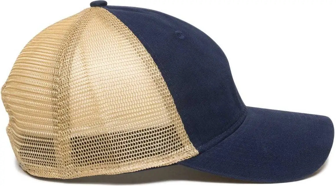 Oc Sports Pwt-200m Adjustable Mesh Back Cap - Navy Tea Stain - 6 7/8’’ - 7 1/2’’