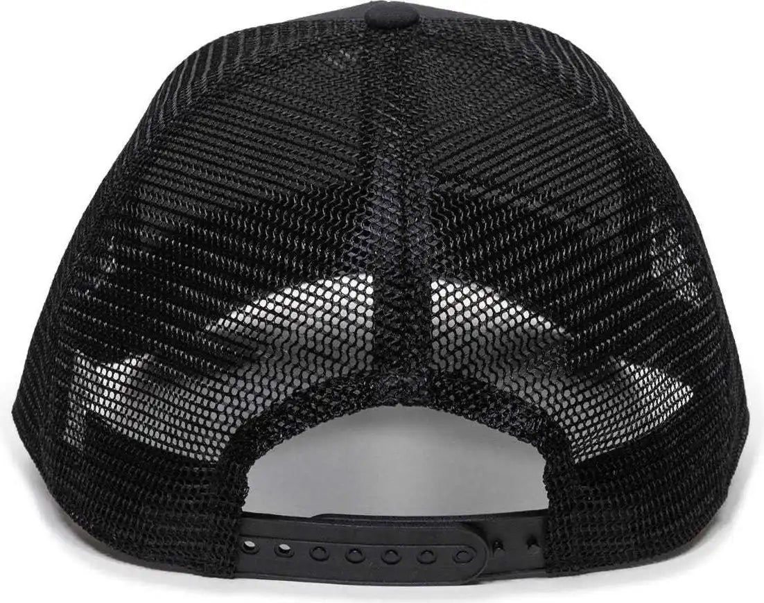 Oc Sports Ram12a Polyester Mesh Back Cap -black - Black / 6 7/8’’ - 7 1/2’’