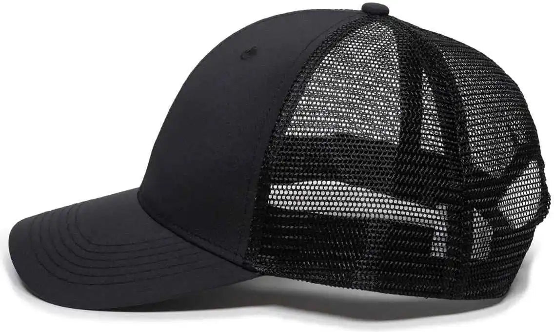 Oc Sports Ram12a Polyester Mesh Back Cap -black - Black / 6 7/8’’ - 7 1/2’’