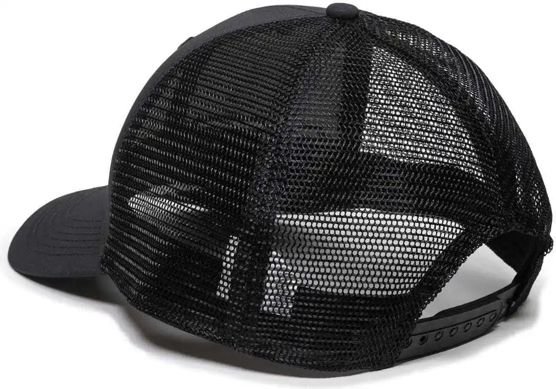 Oc Sports Ram12a Polyester Mesh Back Cap -black - Black / 6 7/8’’ - 7 1/2’’