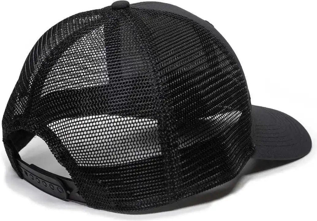 Oc Sports Ram12a Polyester Mesh Back Cap -black - Black / 6 7/8’’ - 7 1/2’’