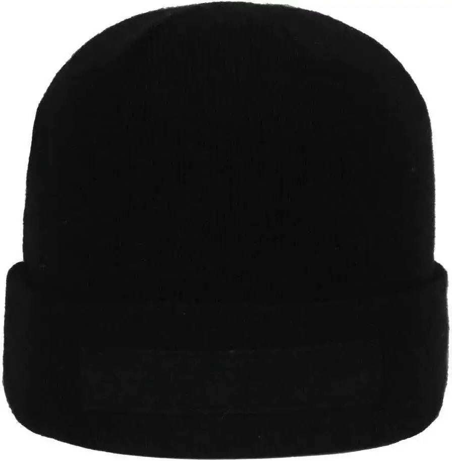 Oc Sports Rcb-01w Loop Patch Beanie with Cuff - Black - one Size Fits Most