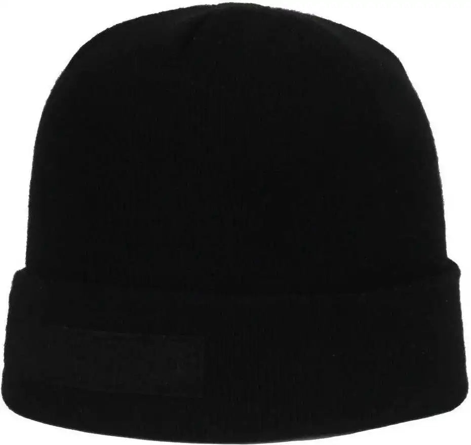 Oc Sports Rcb-01w Loop Patch Beanie with Cuff - Black - one Size Fits Most