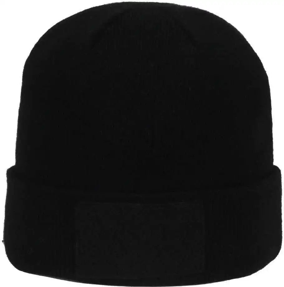 Oc Sports Rcb-01w Loop Patch Beanie with Cuff - Black - one Size Fits Most