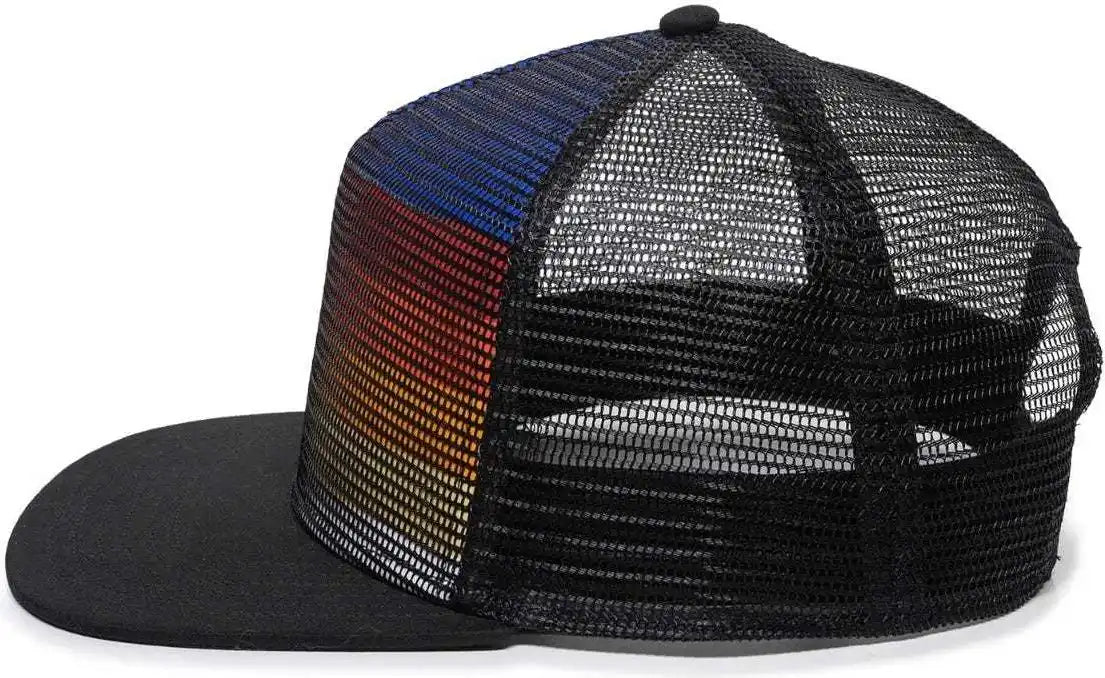 Oc Sports Redl108 Mesh Overlay Cap - Stripes Black - 6 7/8’’ - 7 1/2’’