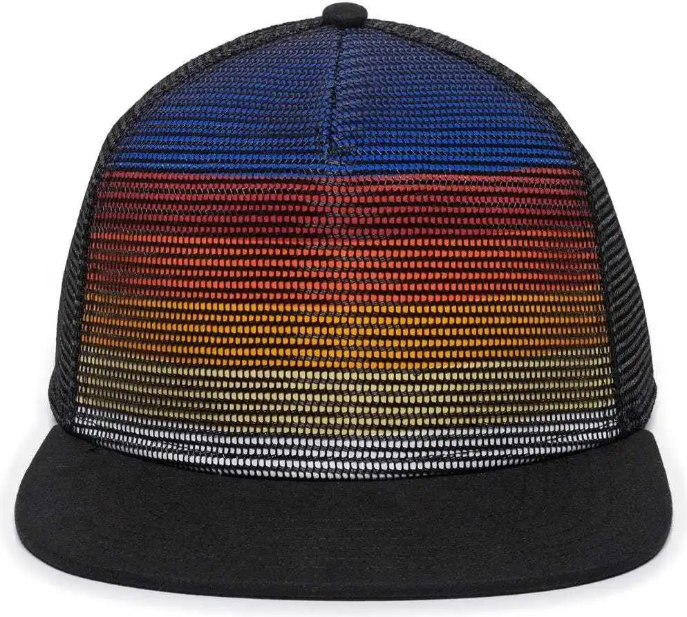 Oc Sports Redl108 Mesh Overlay Cap - Stripes Black - 6 7/8’’ - 7 1/2’’