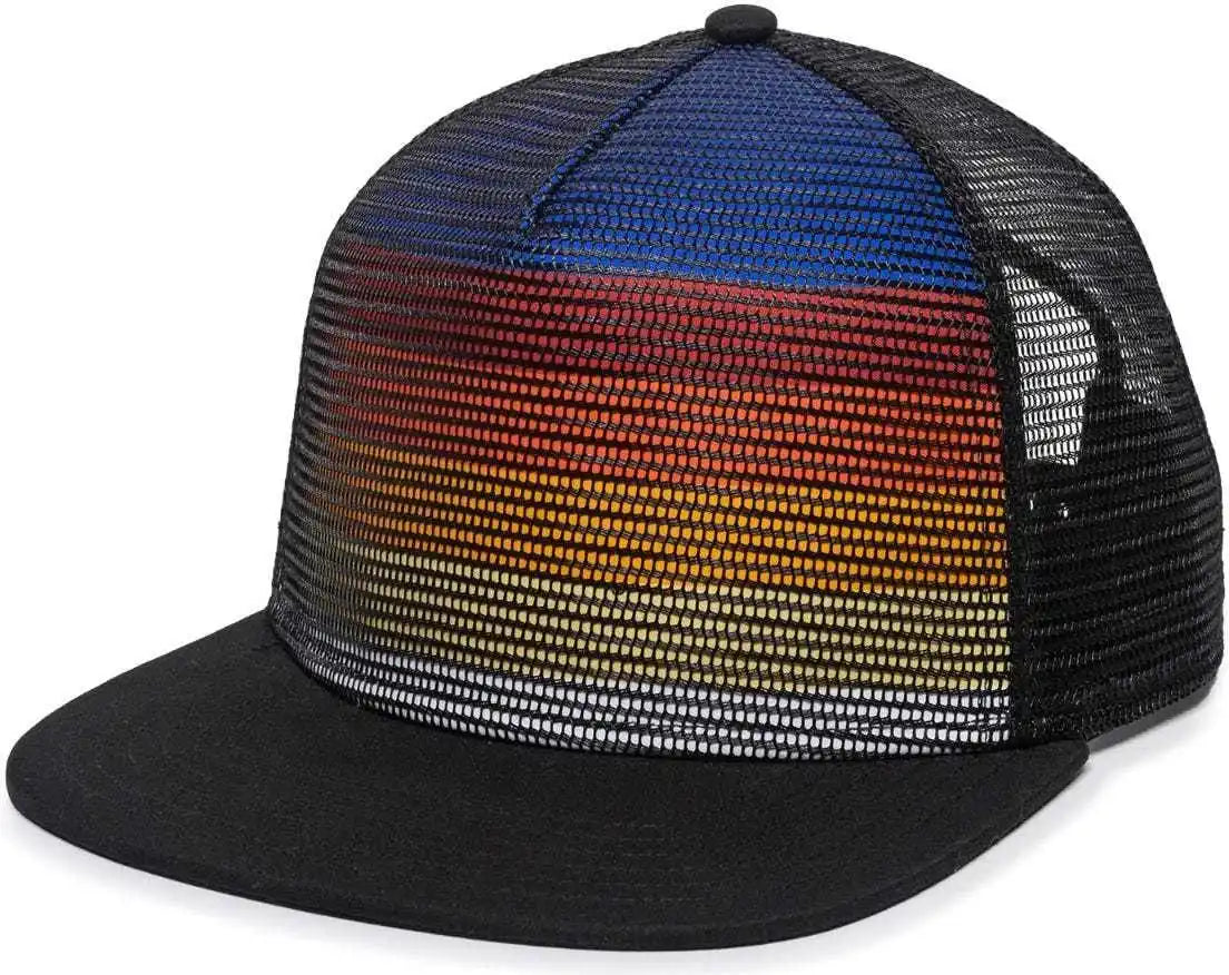 Oc Sports Redl108 Mesh Overlay Cap - Stripes Black - 6 7/8’’ - 7 1/2’’