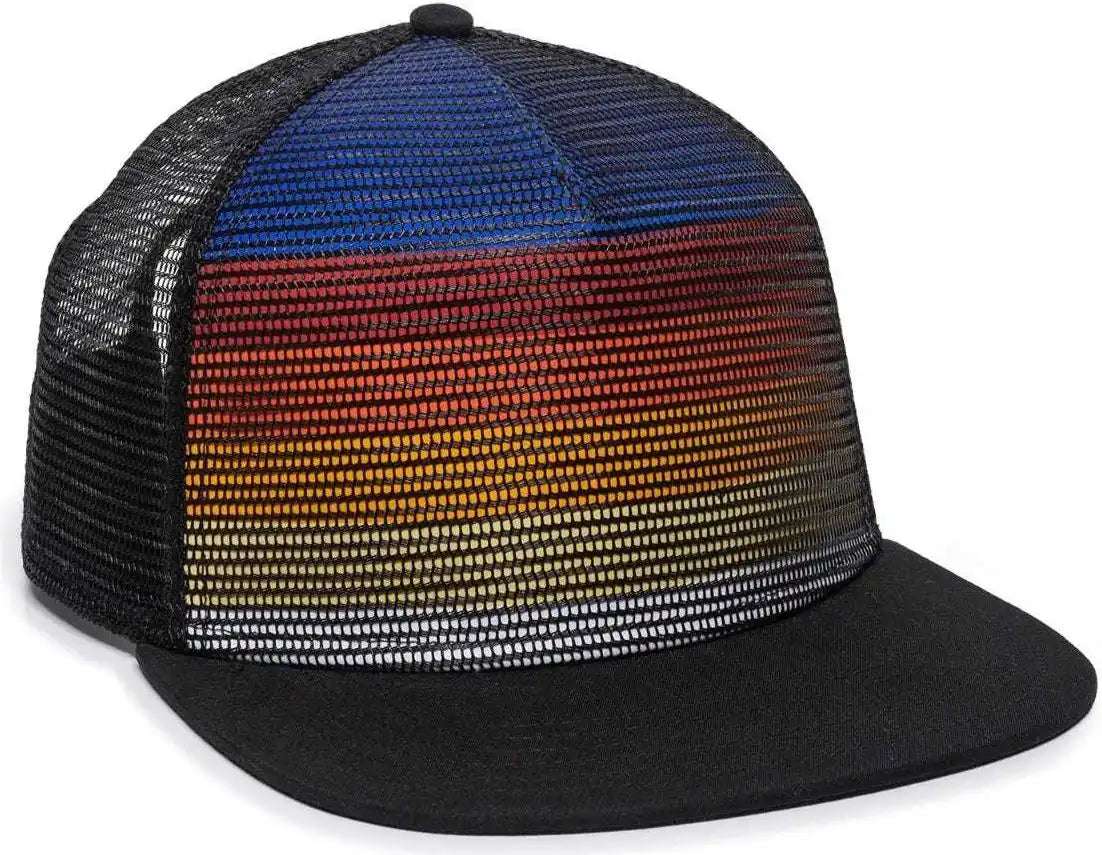 Oc Sports Redl108 Mesh Overlay Cap - Stripes Black - 6 7/8’’ - 7 1/2’’
