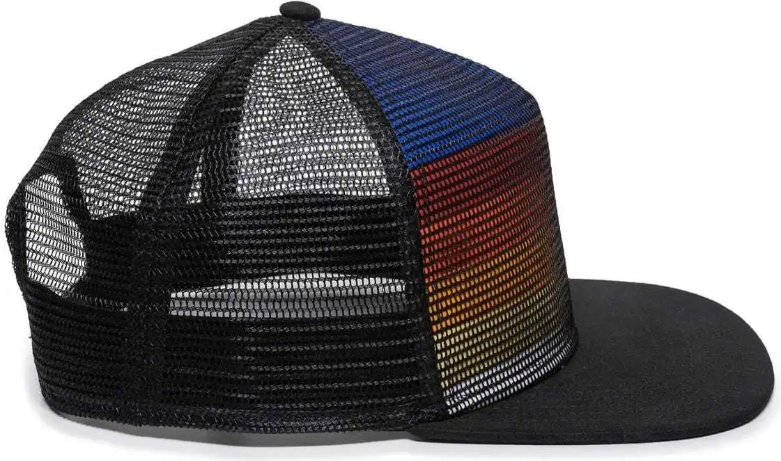 Oc Sports Redl108 Mesh Overlay Cap - Stripes Black - 6 7/8’’ - 7 1/2’’