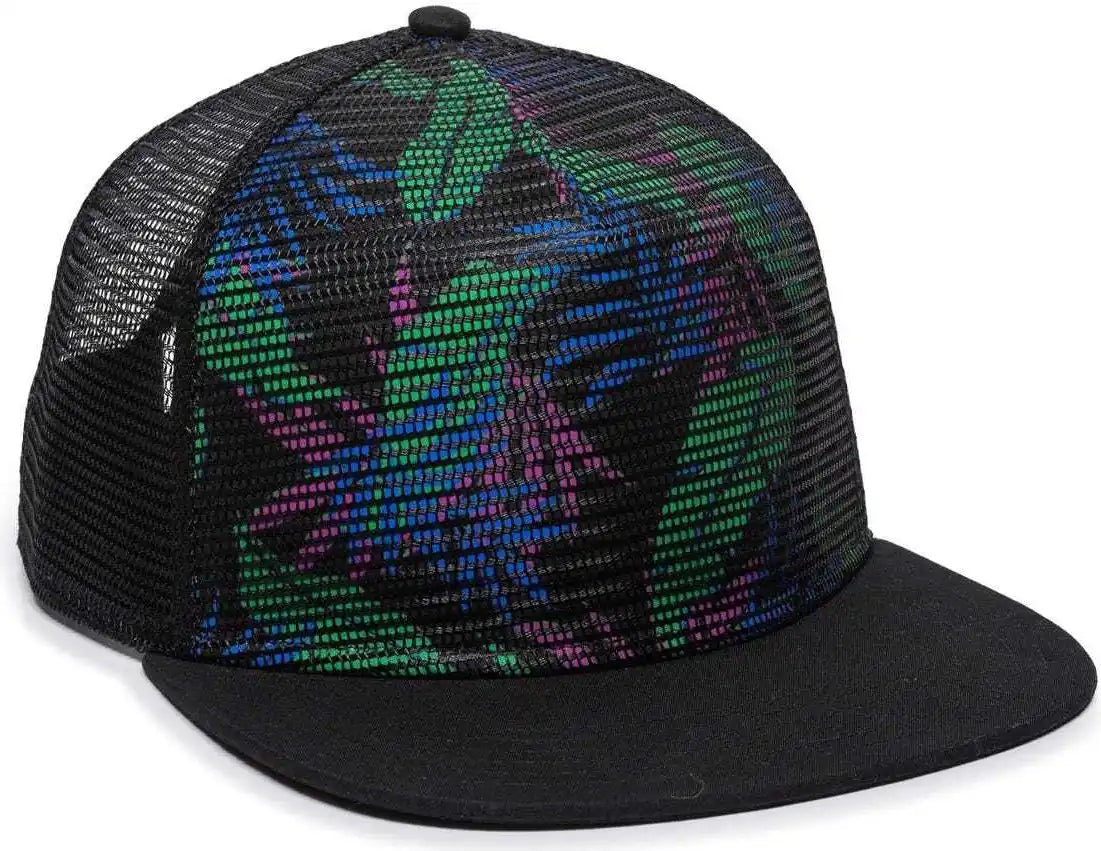 Oc Sports Redl108 Mesh Overlay Cap - Tropical Black - 6 7/8’’ - 7 1/2’’