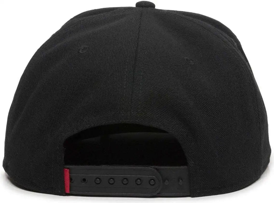 Oc Sports Redlbl101 Adjustable Flat Bill Heathered Cap - Black - 6 7/8’’ - 7 1/2’’