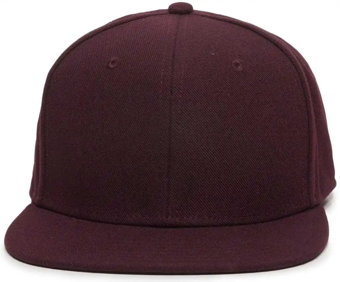 Oc Sports Redlbl101 Adjustable Flat Bill Heathered Cap - Dark Wine - Maroon / 6 7/8’’ - 7 1/2’’