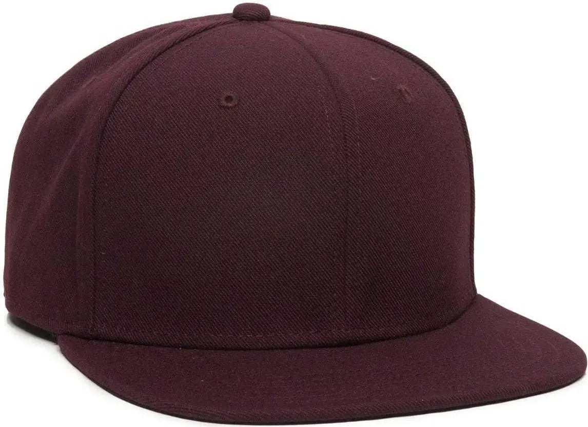 Oc Sports Redlbl101 Adjustable Flat Bill Heathered Cap - Dark Wine