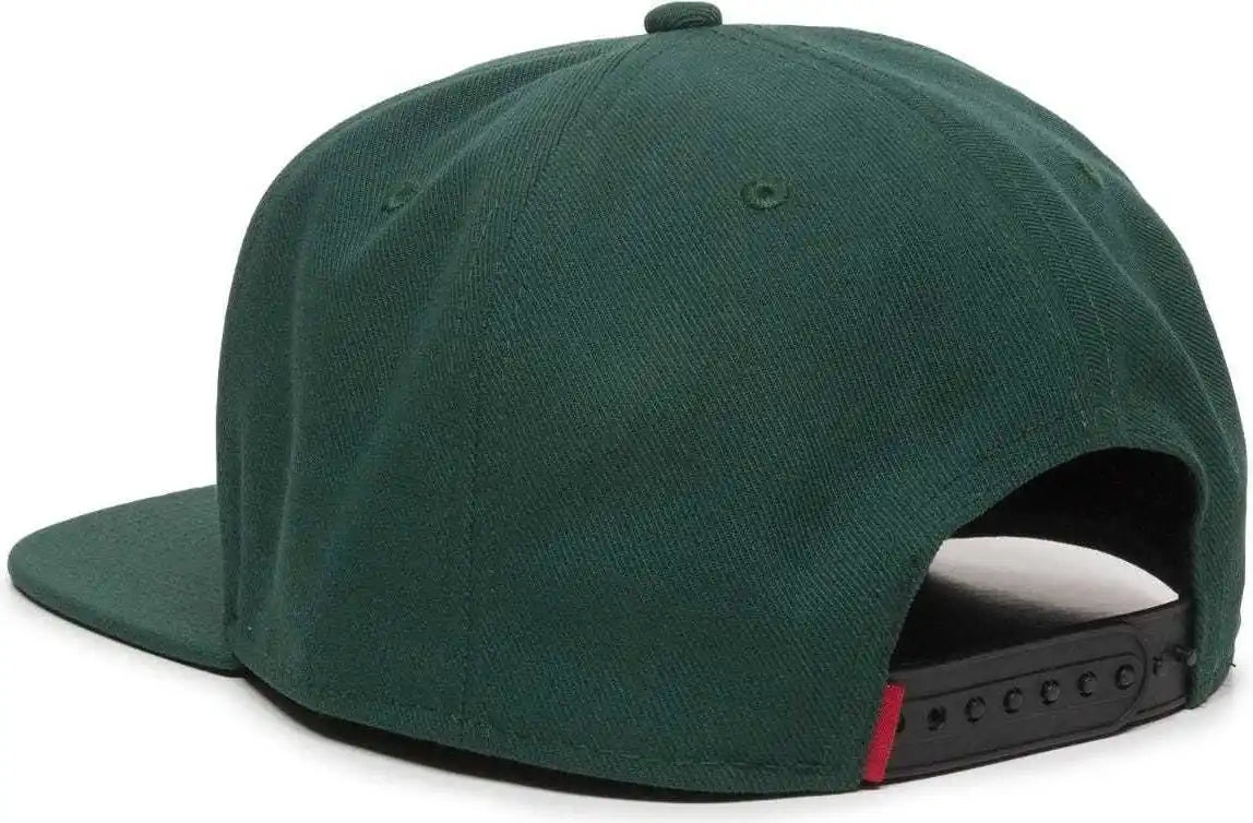 Oc Sports Redlbl101 Adjustable Flat Bill Heathered Cap - Green - 6 7/8’’ - 7 1/2’’