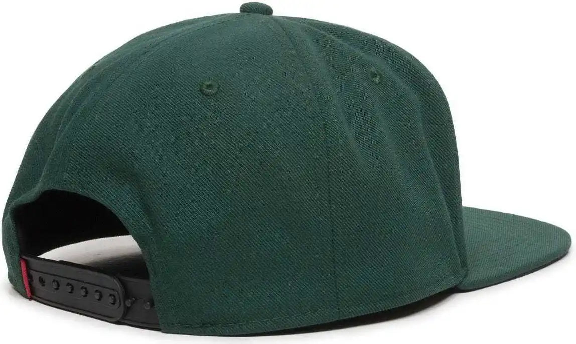 Oc Sports Redlbl101 Adjustable Flat Bill Heathered Cap - Green - 6 7/8’’ - 7 1/2’’