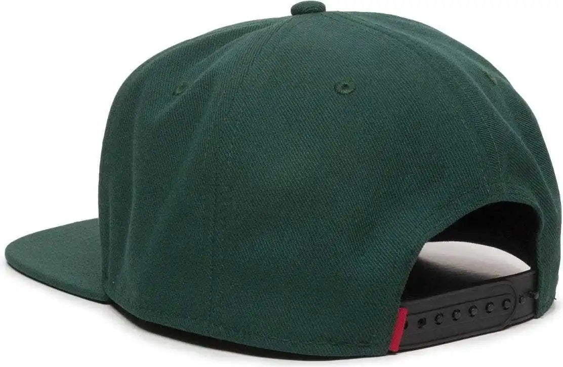 Oc Sports Redlbl101 Adjustable Flat Bill Heathered Cap - Green - 6 7/8’’ - 7 1/2’’