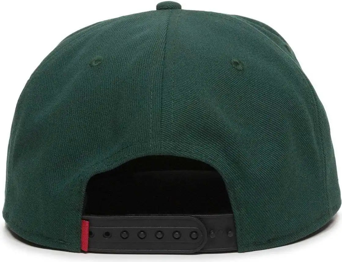 Oc Sports Redlbl101 Adjustable Flat Bill Heathered Cap - Green - 6 7/8’’ - 7 1/2’’