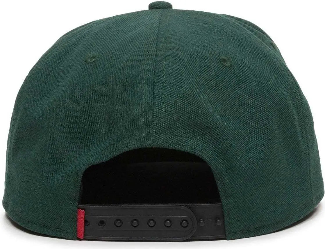 Oc Sports Redlbl101 Adjustable Flat Bill Heathered Cap - Green
