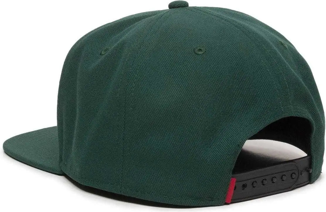 Oc Sports Redlbl101 Adjustable Flat Bill Heathered Cap - Green