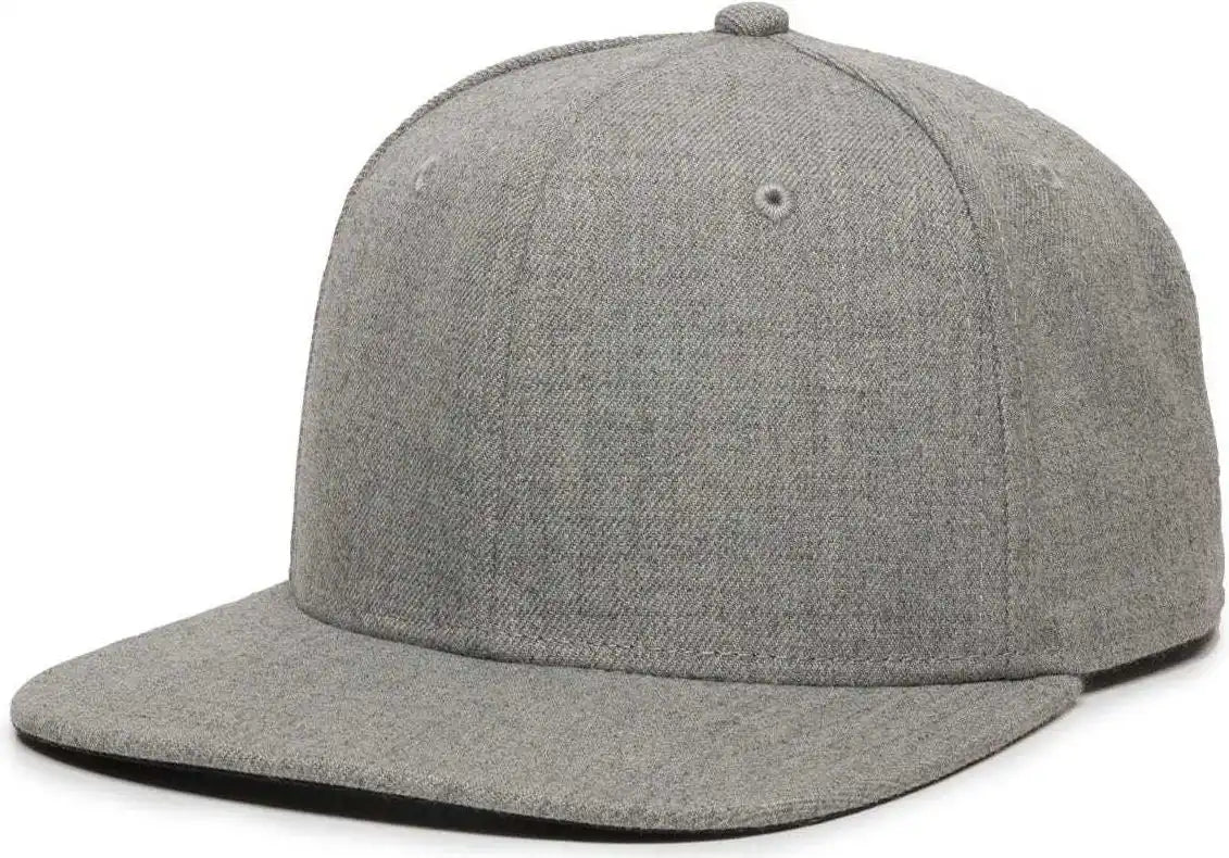 Oc Sports Redlbl101 Adjustable Flat Bill Heathered Cap - Grey - Gray / 6 7/8’’ - 7 1/2’’