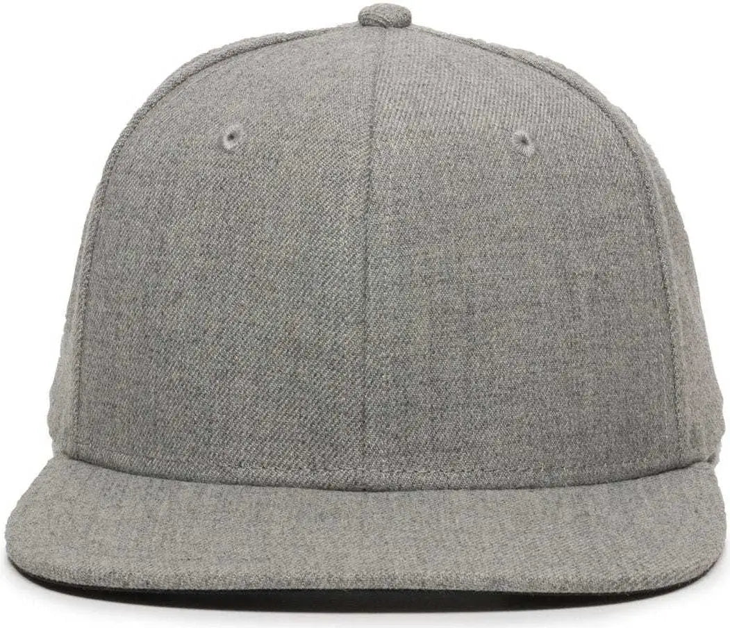 Oc Sports Redlbl101 Adjustable Flat Bill Heathered Cap - Grey - Gray / 6 7/8’’ - 7 1/2’’