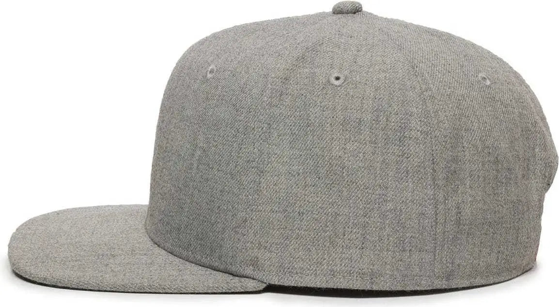 Oc Sports Redlbl101 Adjustable Flat Bill Heathered Cap - Grey - Gray / 6 7/8’’ - 7 1/2’’