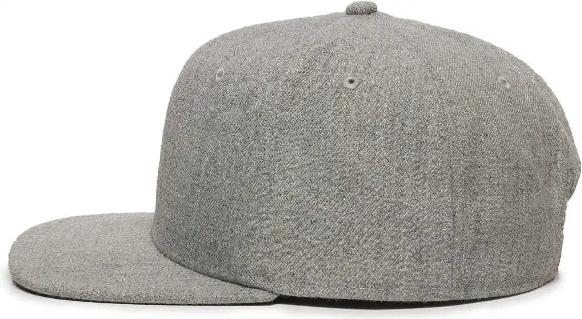 Oc Sports Redlbl101 Adjustable Flat Bill Heathered Cap - Grey - Gray / 6 7/8’’ - 7 1/2’’