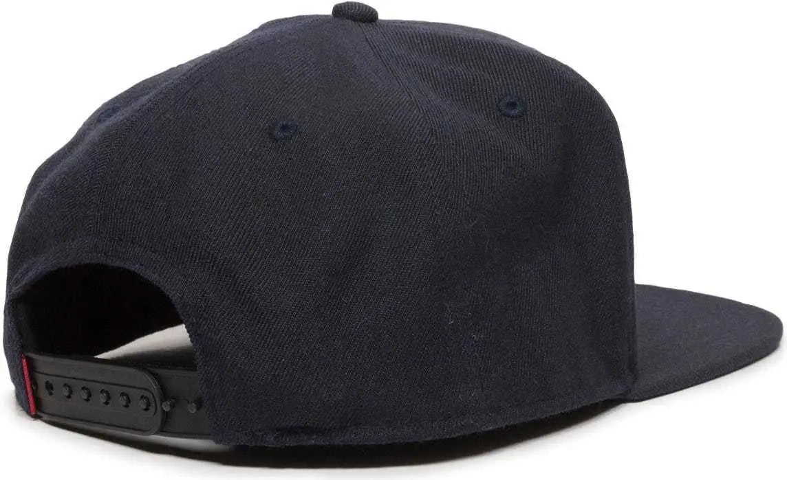 Oc Sports Redlbl101 Adjustable Flat Bill Heathered Cap - Navy - 6 7/8’’ - 7 1/2’’