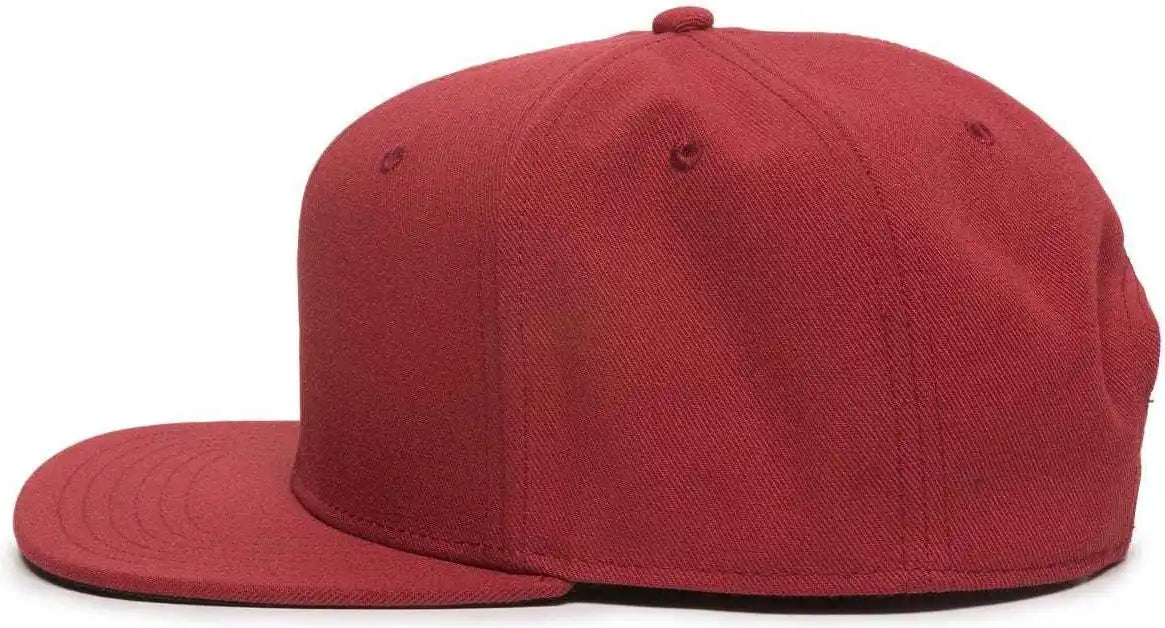 Oc Sports Redlbl101 Adjustable Flat Bill Heathered Cap - Red - 6 7/8’’ - 7 1/2’’