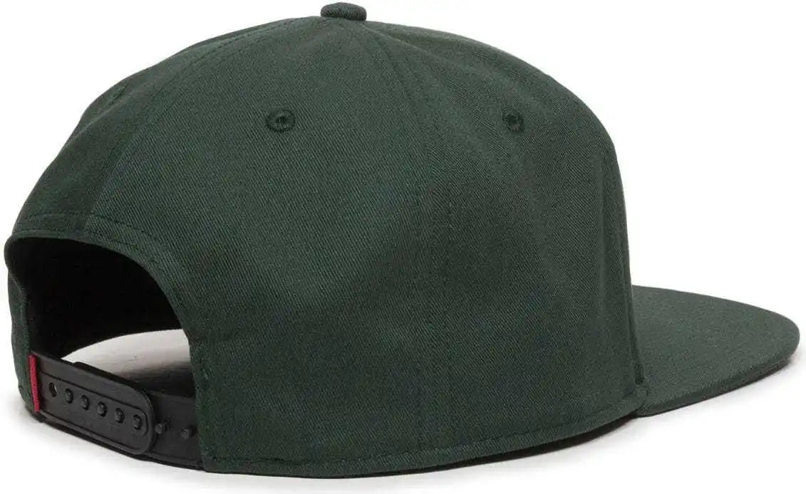 Oc Sports Redlbl102 Adjustable Flat Bill Cap - Green - 6 7/8’’ - 7 1/2’’