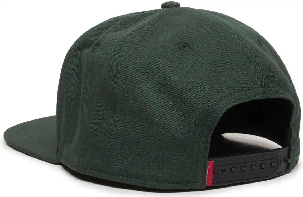 Oc Sports Redlbl102 Adjustable Flat Bill Cap - Green - 6 7/8’’ - 7 1/2’’