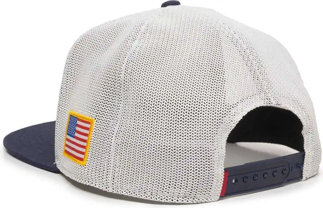 Oc Sports Redlbl103 Woven American Flag Left Side Cap - Navy White - 6 7/8’’ - 7 1/2’’