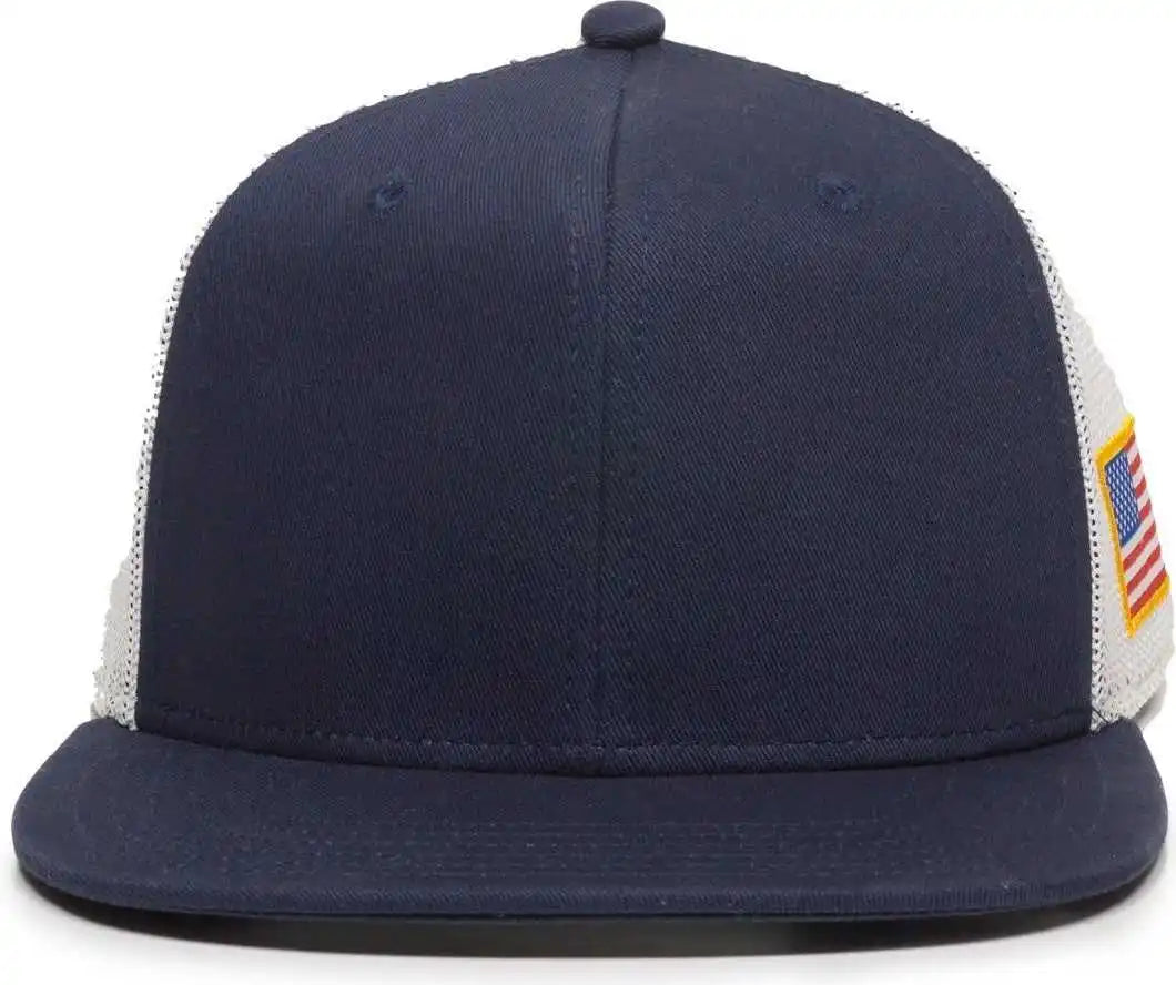 Oc Sports Redlbl103 Woven American Flag Left Side Cap - Navy White - 6 7/8’’ - 7 1/2’’