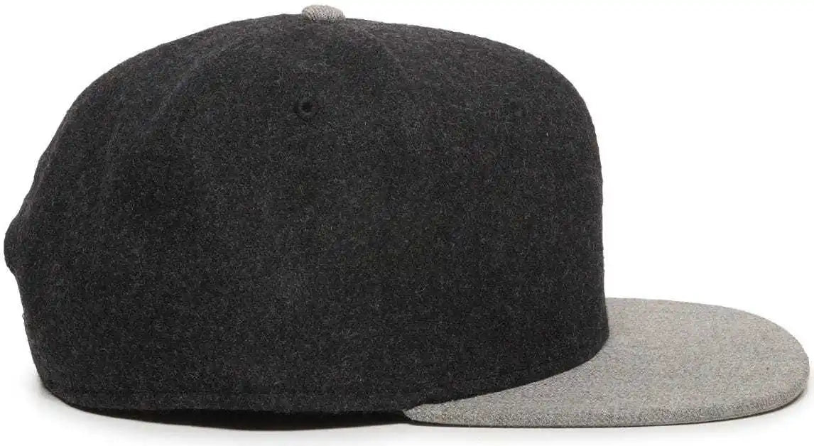 Oc Sports Redlbl104 Adjustable Flat Bill Cap - Black Light Grey - Gray / 6 7/8’’ - 7 1/2’’