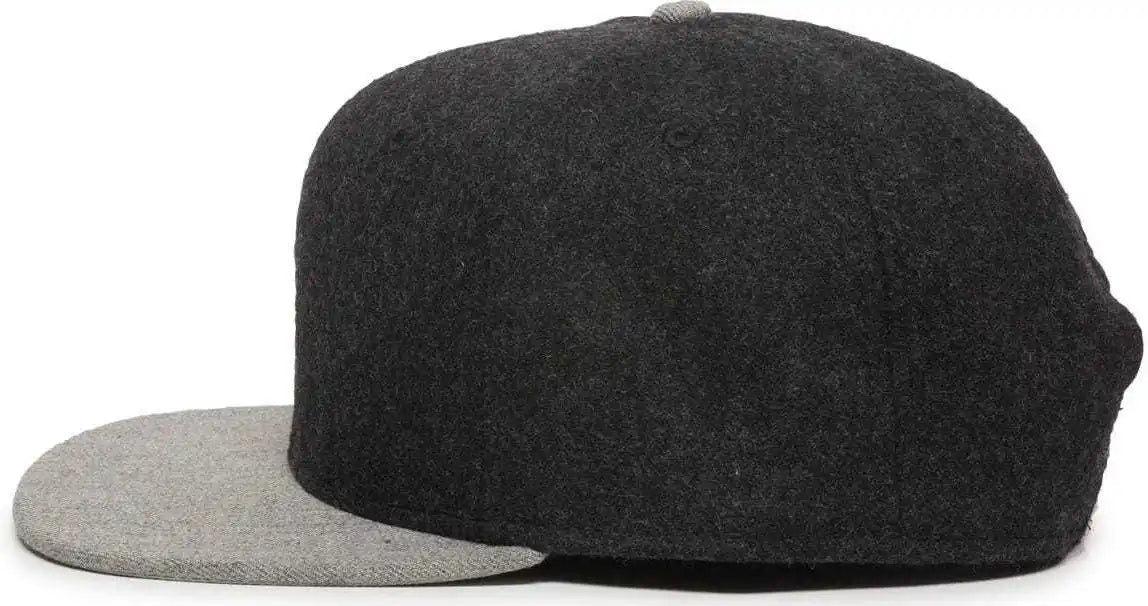 Oc Sports Redlbl104 Adjustable Flat Bill Cap - Black Light Grey - Gray / 6 7/8’’ - 7 1/2’’