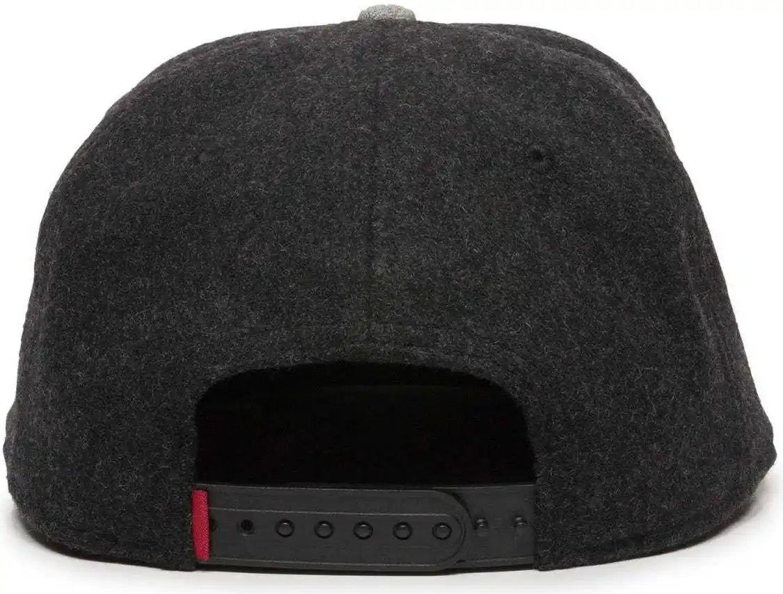Oc Sports Redlbl104 Adjustable Flat Bill Cap - Black Light Grey - Gray / 6 7/8’’ - 7 1/2’’
