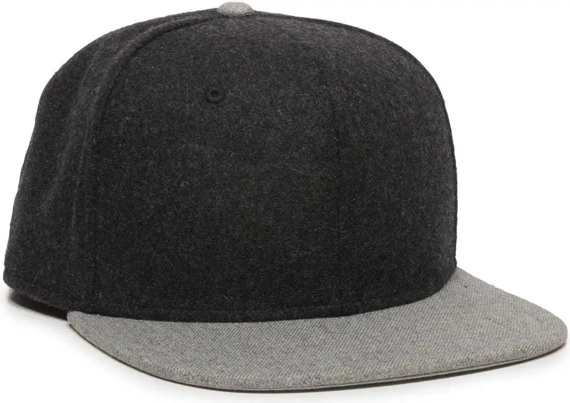 Oc Sports Redlbl104 Adjustable Flat Bill Cap - Black Light Grey - Gray / 6 7/8’’ - 7 1/2’’