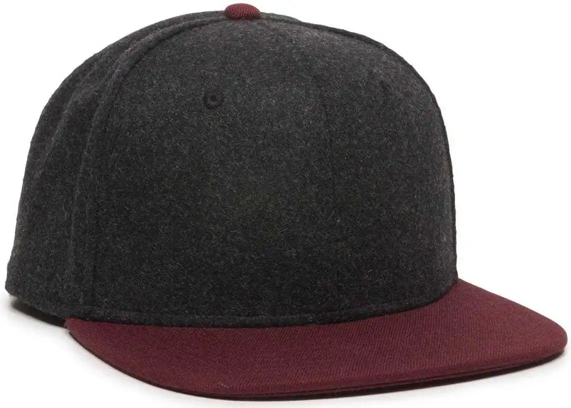 Oc Sports Redlbl104 Adjustable Flat Bill Cap Black Wine / 6 7/8’’ 7 1/2’’