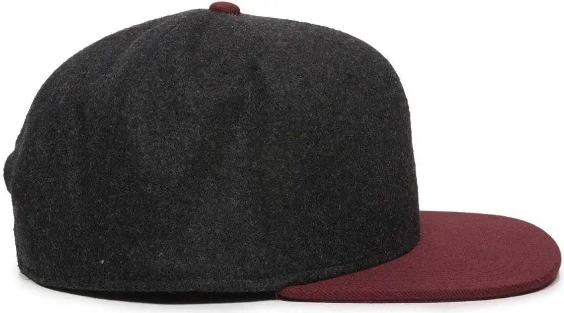 Oc Sports Redlbl104 Adjustable Flat Bill Cap Black Wine / 6 7/8’’ 7 1/2’’